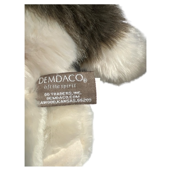DEMDACO NAT & JULES TIMBER WOLF PLUSH REALISTIC STUFFED ANIMAL GRAY CREAM WHITE - Picture 6 of 8